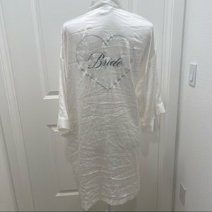 "I Do" by Victoria's Secret white Bride robe with rhinestones. One Size